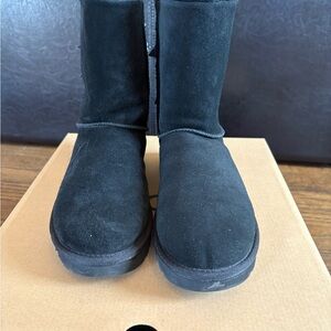 Ugg Classic Black Suede Mid-Calf Boots